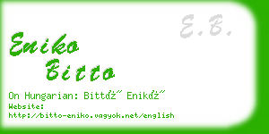 eniko bitto business card